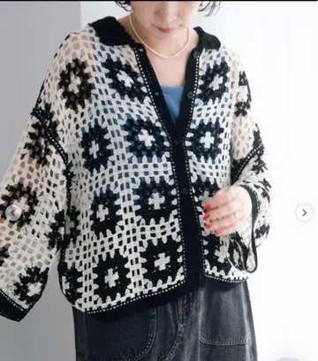새상품 사만사 모스모스 SM2 비침 그래니 스퀘어 가디건