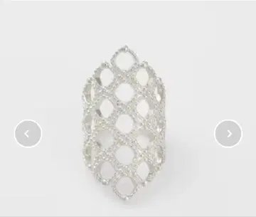 실버 망사 무늬 오픈 반지