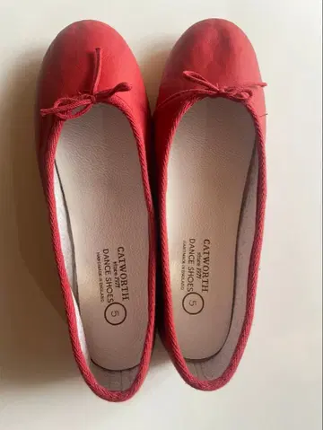 CATWORTH 댄스 발레 슈즈 레드 24cm