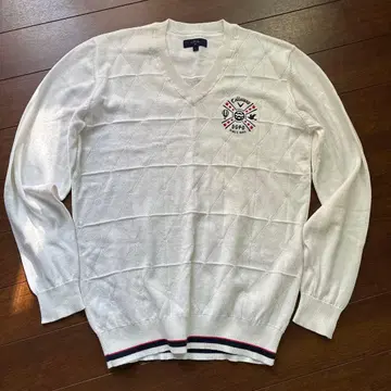 Callaway V넥 스웨터 L 화이트