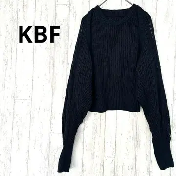 KBF 시스루 니트 앙상블 [F] 2way 베스트 긴팔 블랙