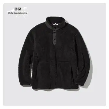 유니클로 화이트 마운티니어링 플리스 오버 사이즈 풀오버 긴팔 XL