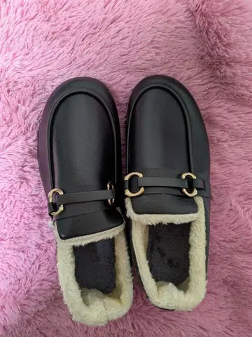 블랙 로퍼 사이즈 37 퍼 포함