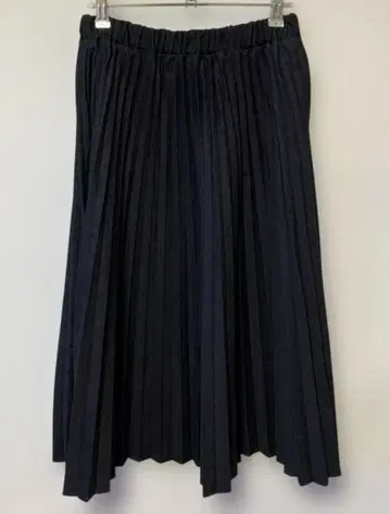 URVIN 플리츠 롱 스커트 인디고