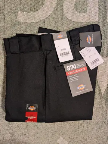 Dickies 874 워크 팬츠 블랙 30 x 30 새상품 디키즈