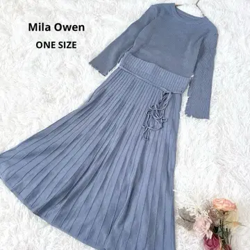 새상품급 미라 오웬 니트 플레어 스커트 셋업 A라인 아름다운 실루엣