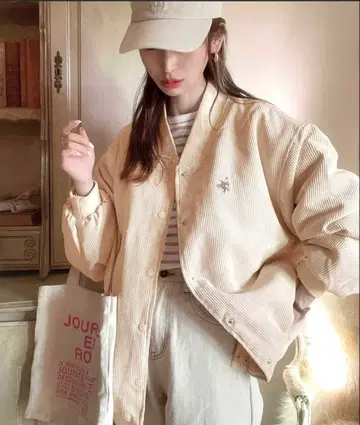 classicalelf 남성용 코듀로이 충전솜 MA-1 블루종