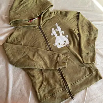 [ CUNE ] 토끼 후드티 ( S 사이즈 카키 )