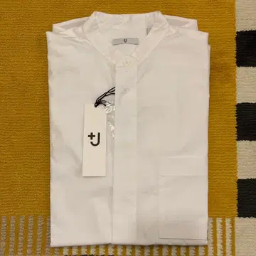 +J 밴드 카라 셔츠 긴팔