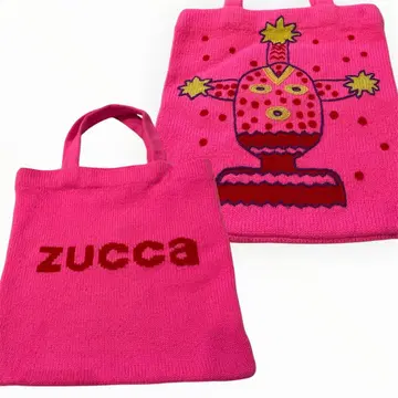토트백 핸드백 니트 스웨터 핑크 구제 의류 레어 zucca