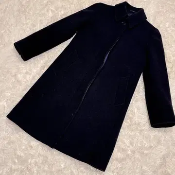 컨디션 최상 마가렛호웰 캐시미어 롱 코트 히요쿠 멜톤 네이비