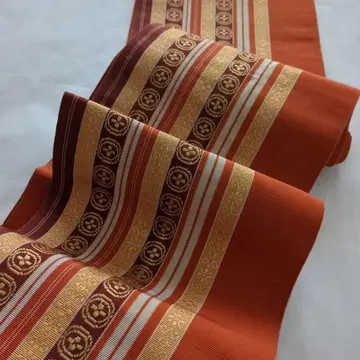 아(27) 순수 실크 멋쟁이 반폭 오비