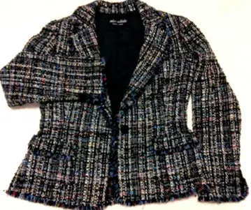 miss ashida 멀티 컬러 트위드 블레이저