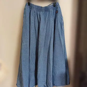 라이트온 Dickies 데님 플레어 롱 스커트