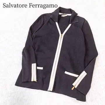 [ 살바토레 페라가모 ] 가디건 집업 바이컬러 이탈리아제