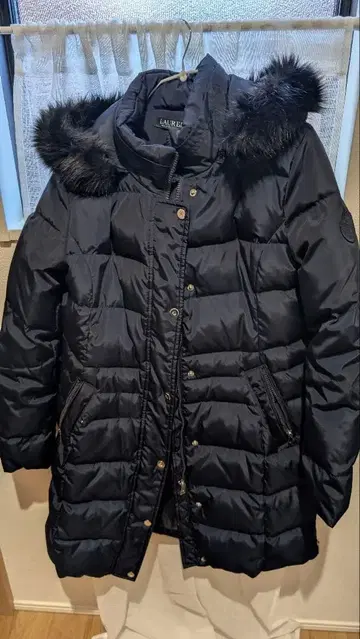 랄프 로렌 여성용 다운 자켓 후드 부착