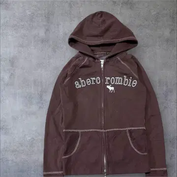 y2k abercrombie 브라운 집업 후디