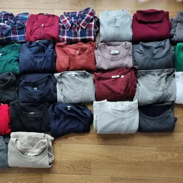 전부 유니클로 여성용 묶음 판매 거의 사이즈 L와 XL 총 25벌