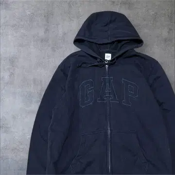 00s Gap 블랙 집업 후디 빅 로고