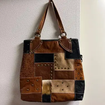 패치워크 가죽 토트백