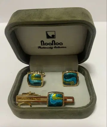 새상품 아티스틱한 NoaNoa 커프스링크와 넥타이핀 세트