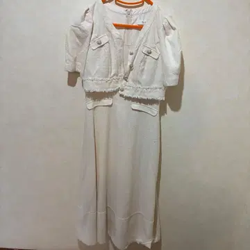 Herlipto 탄력 원피스 트위드 화이트 M