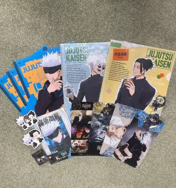 주술회전 클리어 파일 키링 스티커