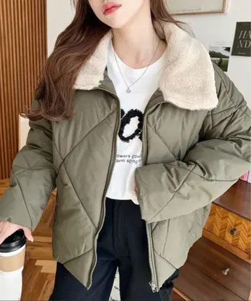 칼라 퍼 매트 폴리에스테르 다이아 퀼트 에코 다운 블루종