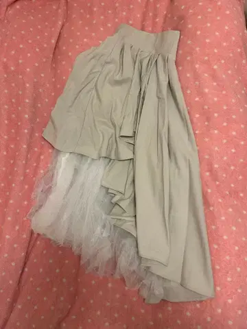 LIP SERVICE 라메 튤 티어드 플레어 스커트