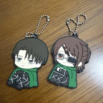 진격의 거인 기다림 리바이 한지 아크릴 키링 2개 세트