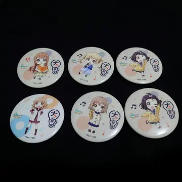 6개 세트 캔뱃지 유루유리 오무로가 콜라보 카페 파세라 2