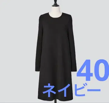 폭시 그레이스울 니트 원피스 시에나 네이비 40