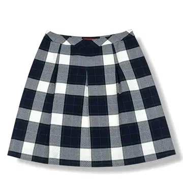 새상품급 요크랜드 Yorkland 체크 무릎 기장 스커트 11AR 일본제