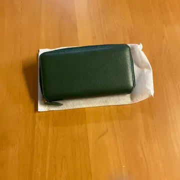 다크 그린 가죽 장지갑