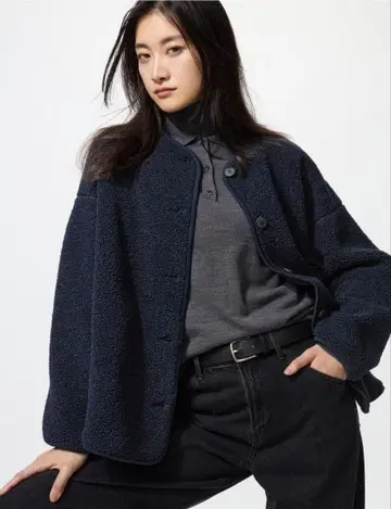 보아 플리스 릴랙스 가디건