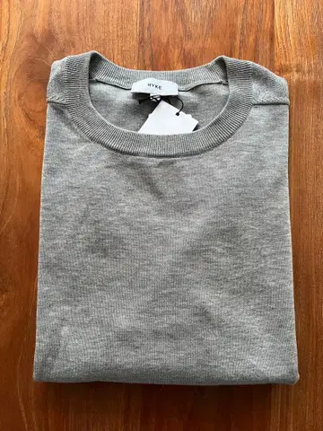 미사용 택 포함 HYKE 하이크 가스사 코튼 니트 그레이 1 완판템