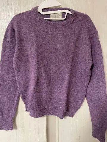 Ungrid 퍼플 크루넥 니트 스웨터