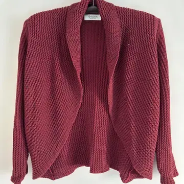 새상품급 Vespetto 와인색 니트 가디건