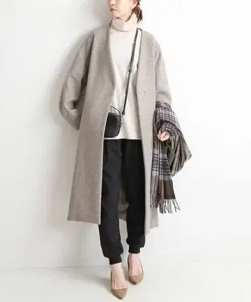 [클리닝 완료] 이에나 MANTECO 노카라 코트 아우터 코트