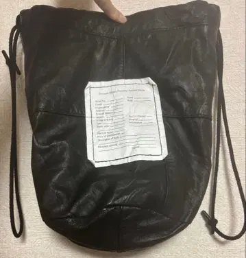 복조리 가죽 백 블랙