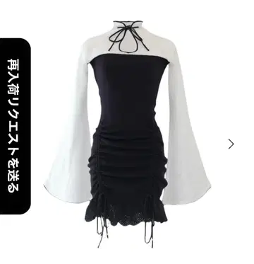 randy 바이컬러 스티치 미니 원피스 블랙 봄 원피스