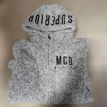MCD 그레이 후드 부착 집업 후드티 [ M 새상품급 ]