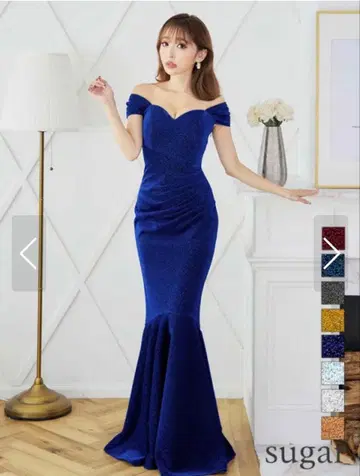 네이비 블루 머메이드 드레스 8호