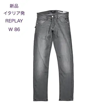 [ 새상품 W33 L32 이탈리아발 ] Replay 스트레치 그레이 데님