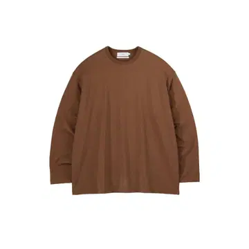 Recycled Cotton Jersey L/S Tee 'BROWN'