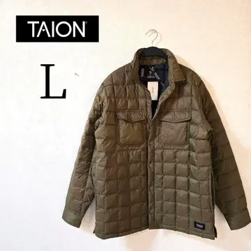 미사용 남녀 공용/TAION 마운틴 다운 셔츠 올리브 L 사이즈