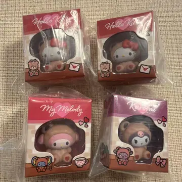 헬로키티 x 2 마이멜로디 쿠로미 4체 세트