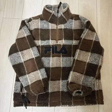 FILA 체크 무늬 플리스 자켓