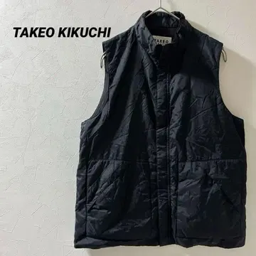 다케오 키쿠치 블랙 나일론 베스트 슬리브리스 일본제 사이즈 3