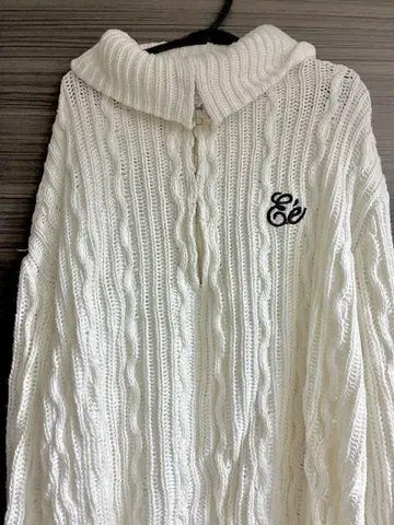 epine Ee 하프 집 케이블 니트